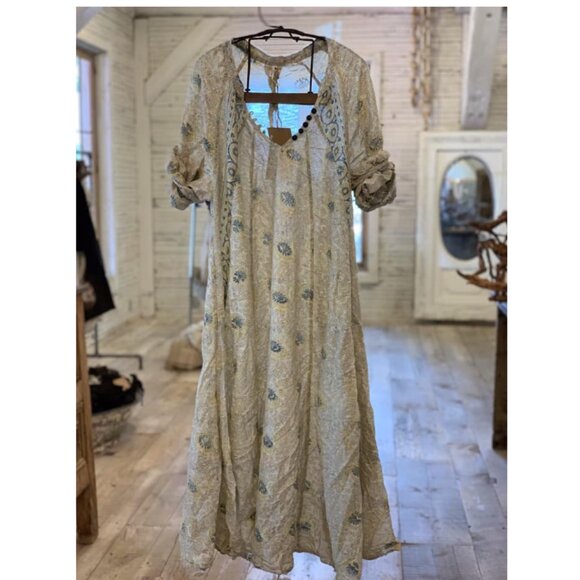 Magnolia Pearl Naadja Hand Blocked Dress, Golden Poppy OS - Picture 1 of 7